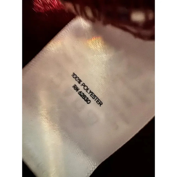 Lands End Heavy wgt sherpa pullover turtleneck tunic oxblood w/pockets L - Picture 4 of 6